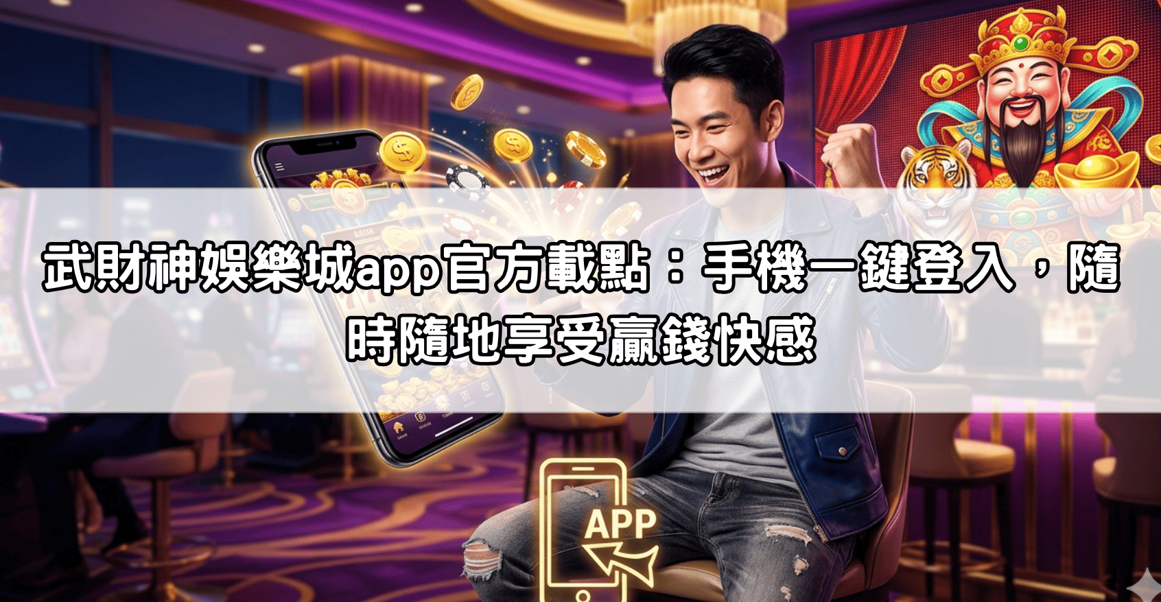 武財神娛樂城app官方載點：手機一鍵登入，隨時隨地享受贏錢快感